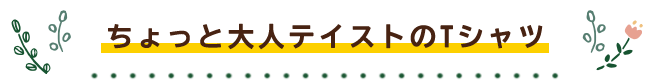 ちょっと大人テイストのTシャツ