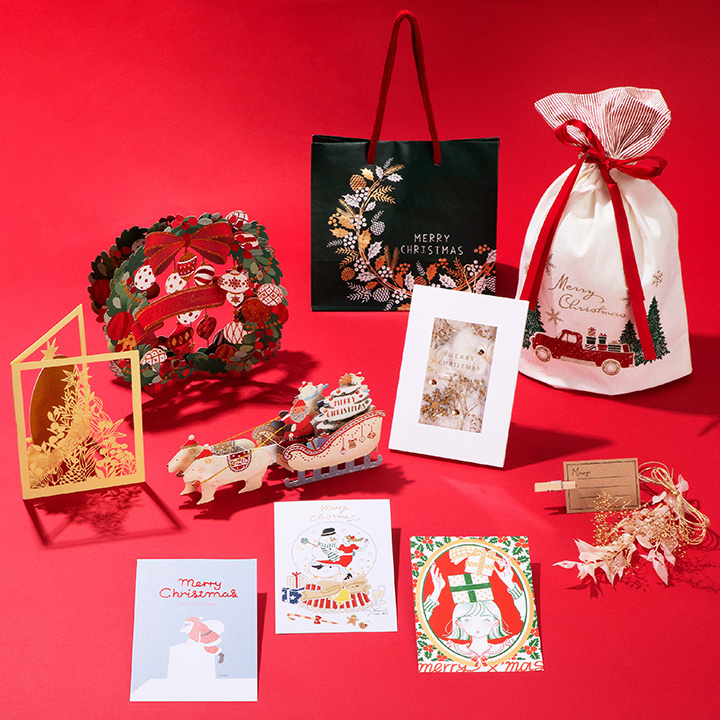 クリスマスカード　ツリー リース　立体クリスマスカード ペーパーバッグＳ　ヴィンテージカー　コットンバッグ　ナチュラルラッピングセット トイポップアップカード ハーバリウムＸＣ ecoポス（meiko/南夏希/ニシイズミユカ）　
