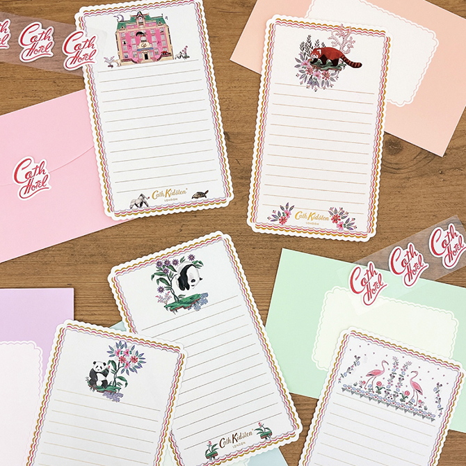 Cath Hotelをテーマにした色紙やレターなどのステーショナリーシリーズ