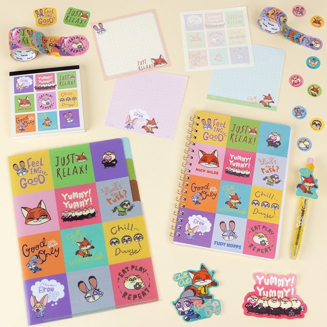 プレート付き筆記 bandeマスキングシール 3ポケットクリアファイル ステッカー スクエアメモ リングノート