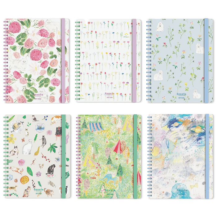 Sooofa×ペーパーメッセージ ソフトリングノート(各柄)