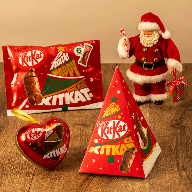 キットカット ホリデイサンタ　袋　6個入り　ツリーボックス 8個入り　ハートオーナメント缶 3個入り