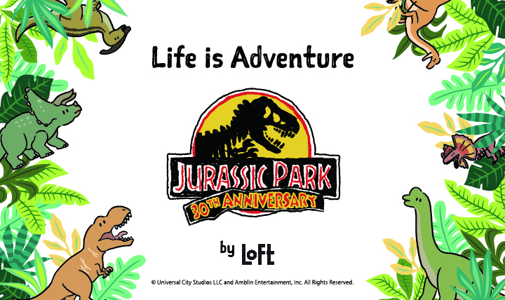 映画『ジュラシック・パーク』公開30周年記念企画！ロフト限定グッズ全57種類が発売中の「JURASSIC PARK 30th ANNIVERSARY Life is Adventure by LOFT」はまもなく終了！
