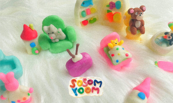 粘土で創作した立体オブジェ デコレーションシリーズ