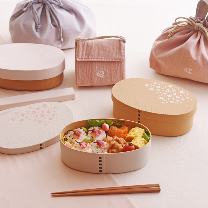 桜の柄がポイントな和風ランチシリーズ