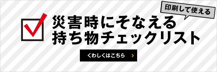 災害時にそなえる持ち物チェックリスト