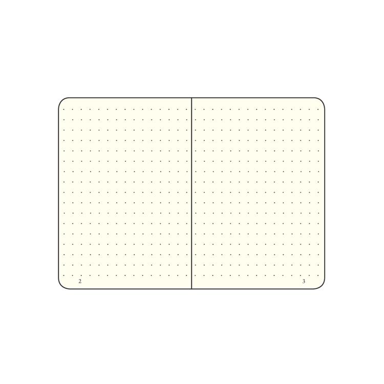 ハードカバーノート A5 ドット方眼 ブラック ブラック