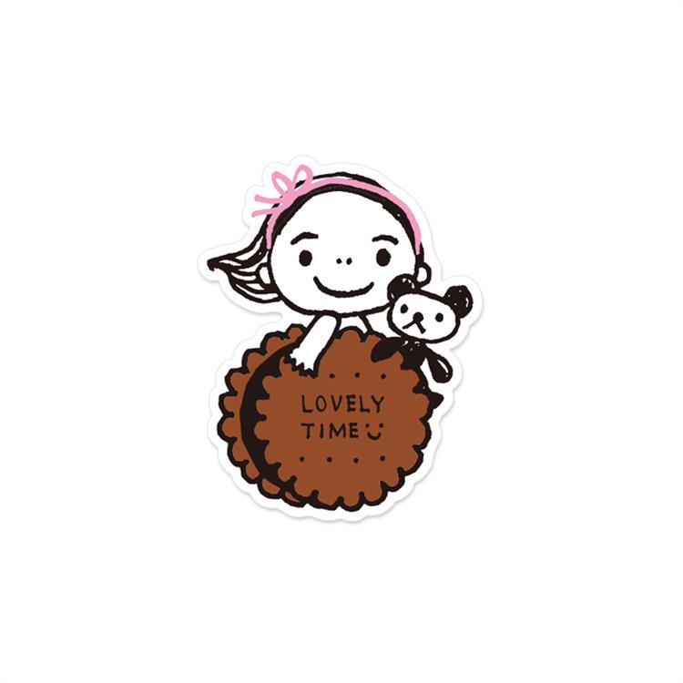 よしこちゃんステッカー ピンク ピンク