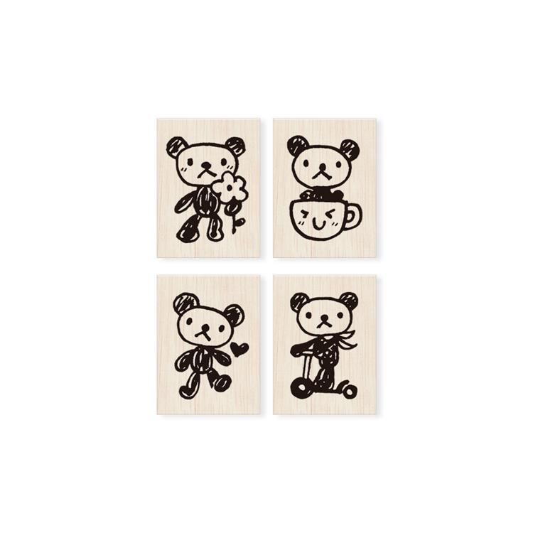 よしこちゃんスタンプ クマオ・花 クマオ・花