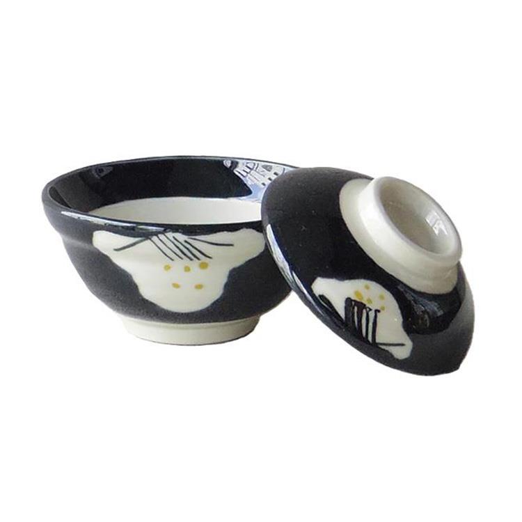 MD 蓋付き豆丼 Mサイズ 125ml 椿 黒 黒