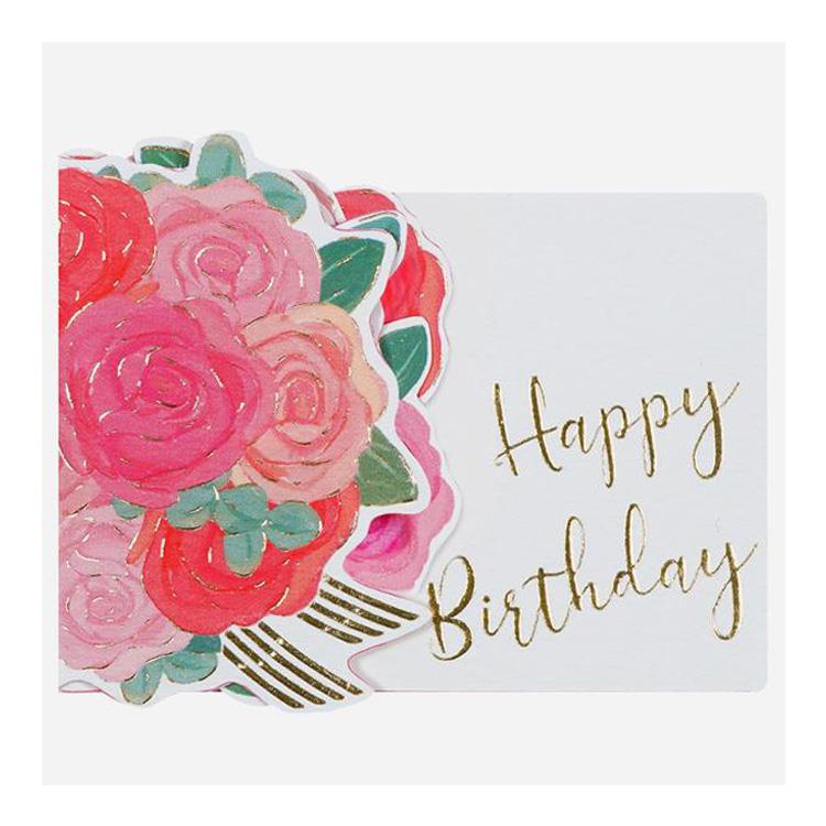 バースデーミニカード ポップアップ フラワー ローズ ローズ