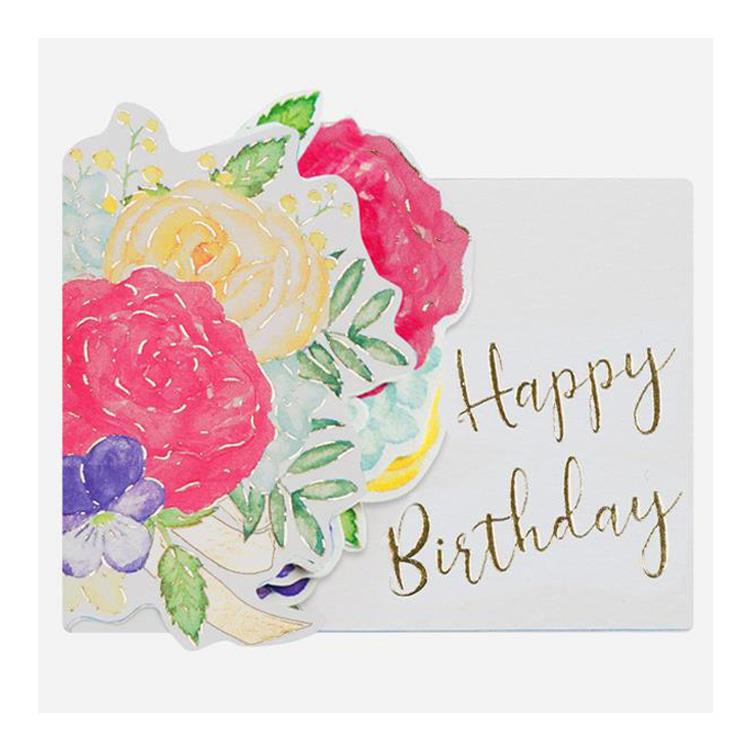 バースデーミニカード ポップアップ フラワー ミックス ミックス