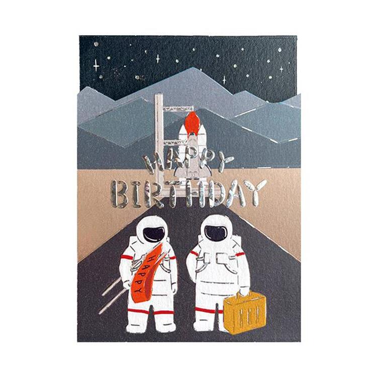 バースデーミニカード ポップアップ ロケット ロケット