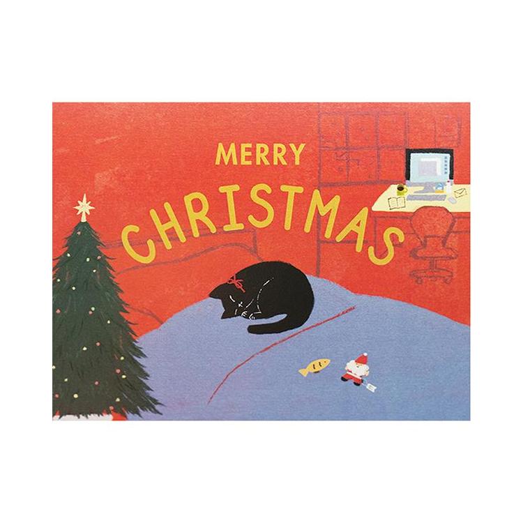 クリスマスカード ポップアップ イタズラネコ パソコン パソコン