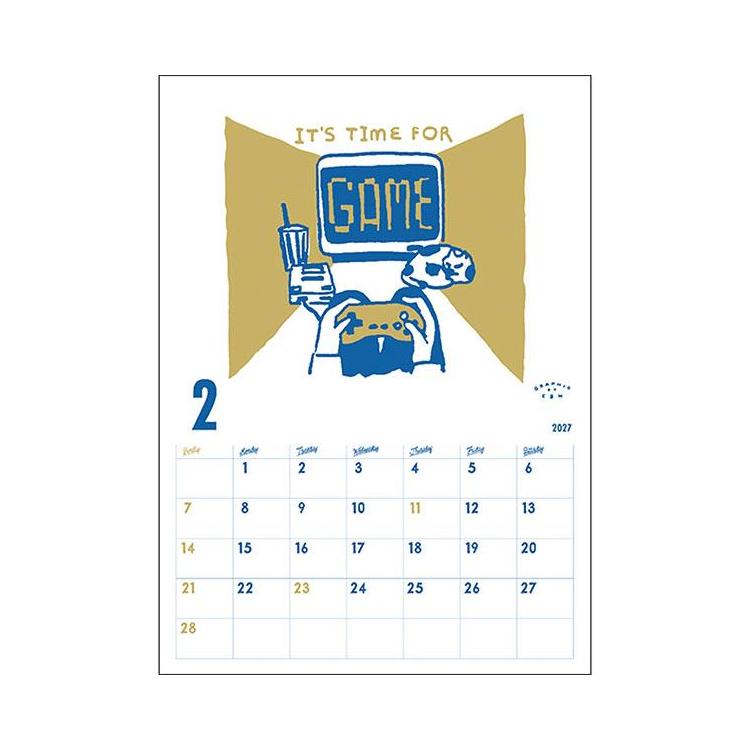 2027年1月始まりカレンダー 壁掛け チョークボーイ