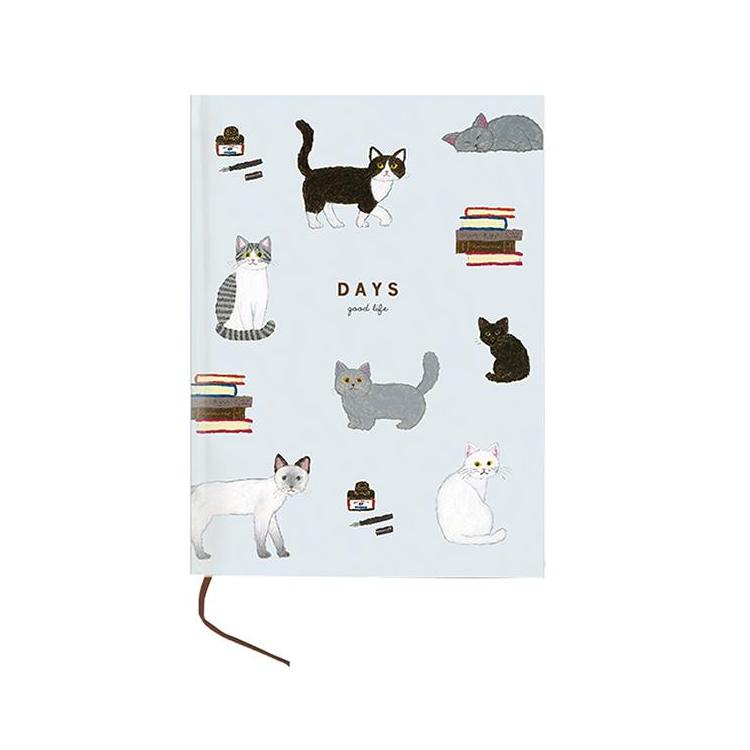 イラストが毎ページ変わる日記帳 米津祐介 ネコ ネコ