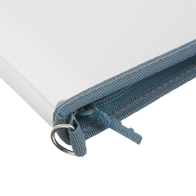 ロルバーン ポケット付メモ ラウンドケース A5 ブルーグレー ブルーグレー