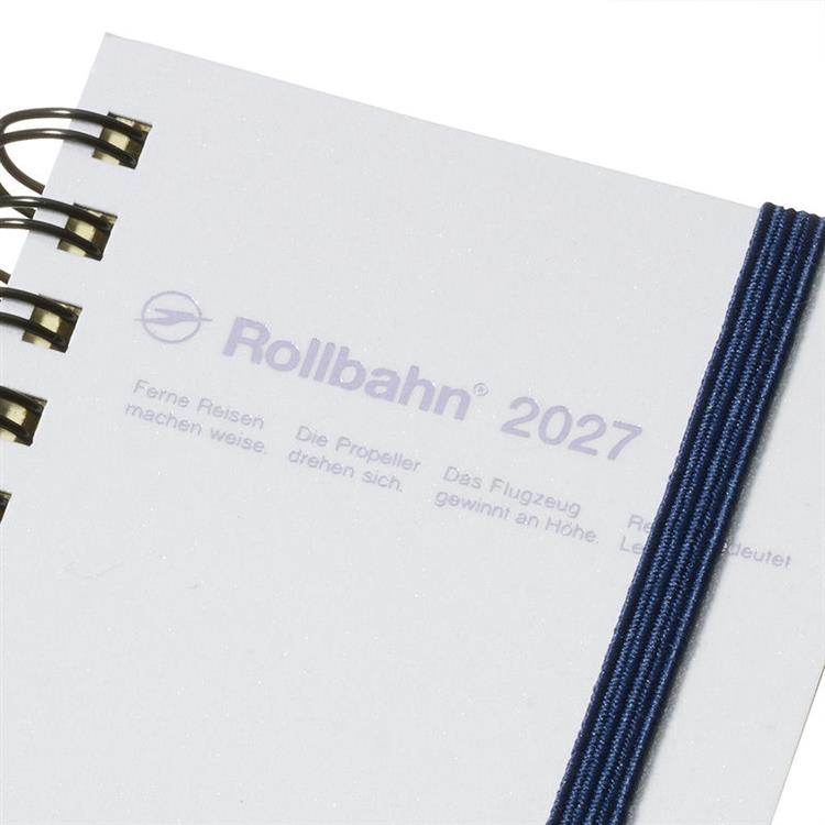 2026年10月始まり手帳 月間 ミニ ロルバーンダイアリー メタリック パールホワイト パールホワイト