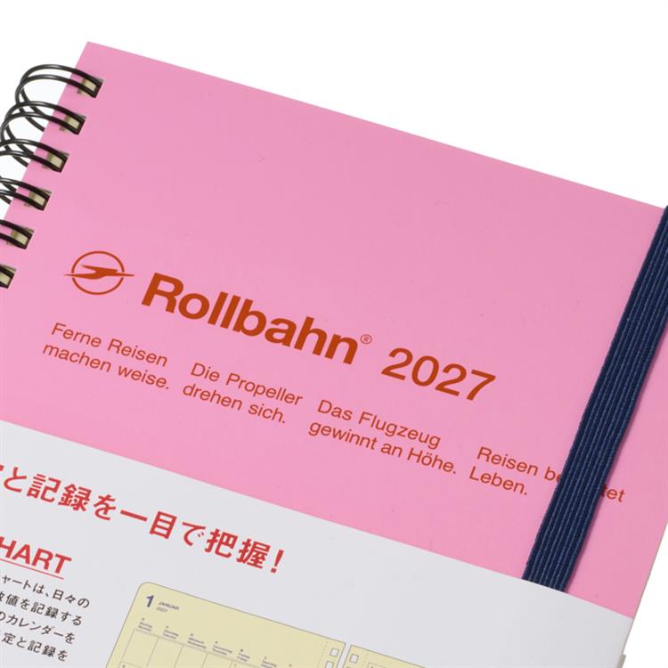 2026年10月始まり手帳 月間 L ロルバーンダイアリー ログチャート ピンク ピンク