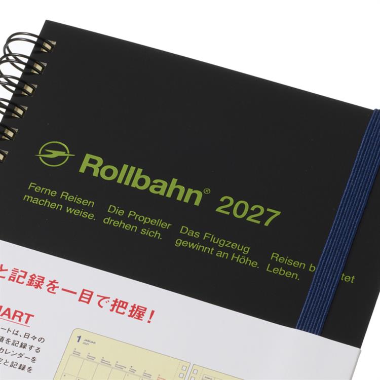 2026年10月始まり手帳 月間 L ロルバーンダイアリー ログチャート ブラック ブラック