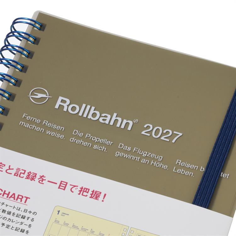 2026年10月始まり手帳 月間 L ロルバーンダイアリー ログチャート クリアグレー クリアグレー