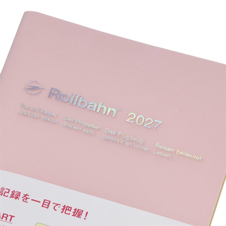 2026年10月始まり手帳 月間 B6 ロルバーンノートダイアリー ログチャート クリアピンク クリアピンク
