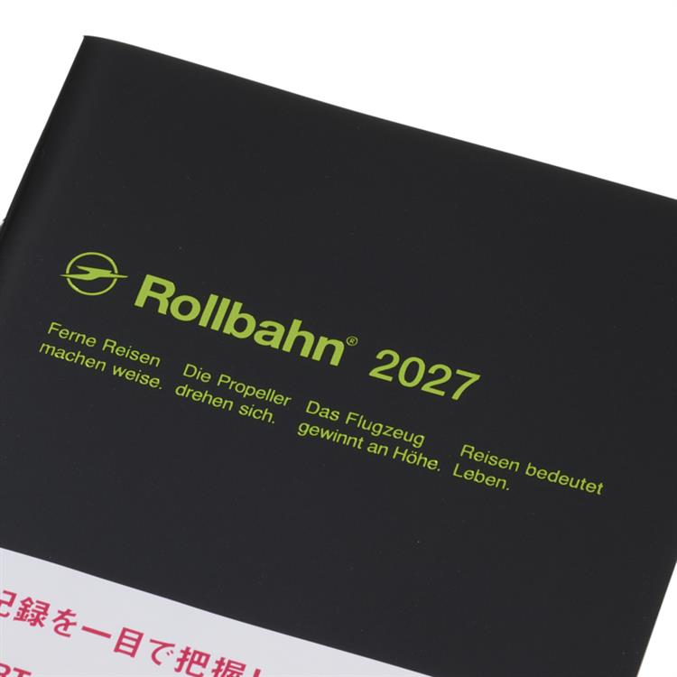 2026年10月始まり手帳 月間 A5 ロルバーンノートダイアリー ログチャート ブラック ブラック