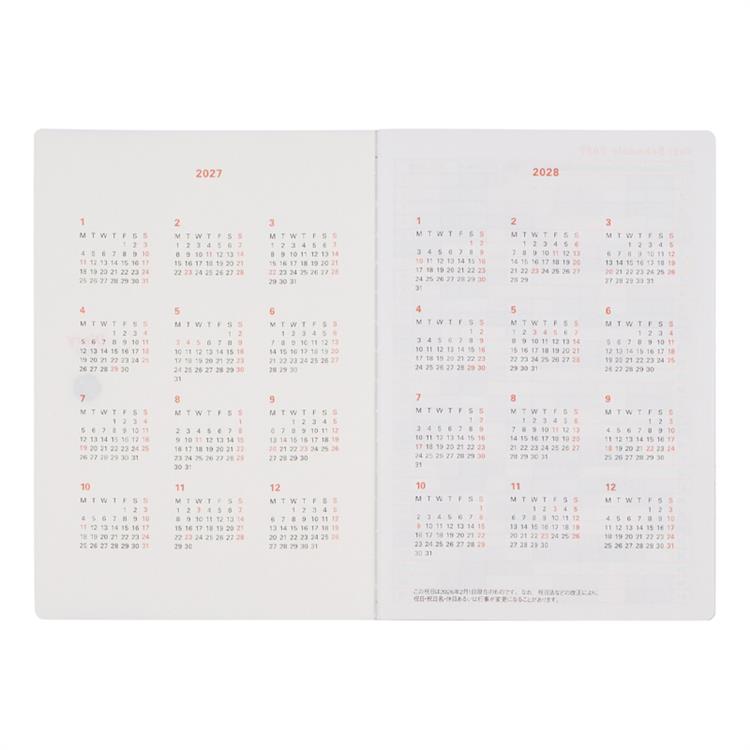 2026年10月始まり手帳 月間 A6 ロルバーンダイアリー リフィル