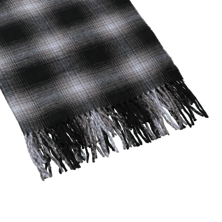 カシミヤタッチストール オンブレチェック ブラック【ロフト限定】 オンブレチェック/ブラック