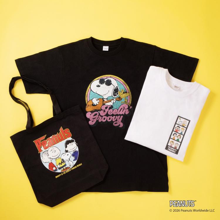 Tシャツ LOF-T2026 スヌーピー 4カット写真風: キャラクター