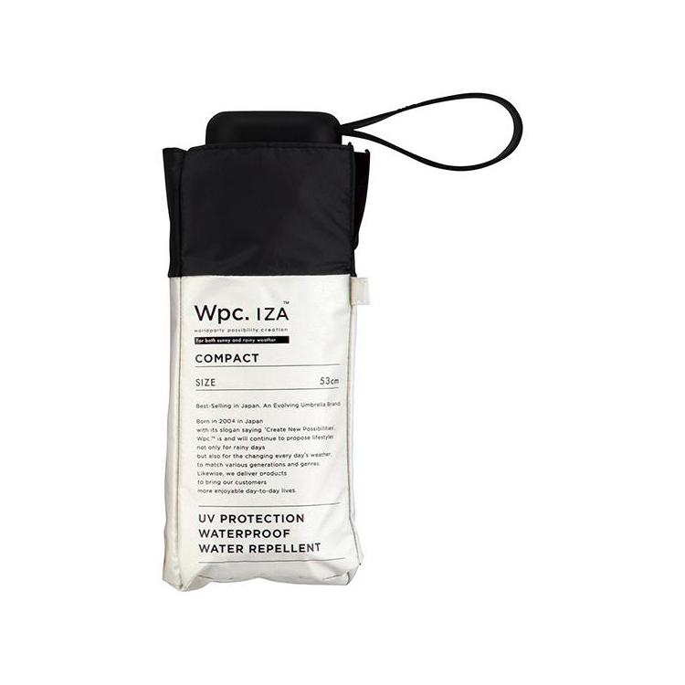 折りたたみ傘 晴雨兼用 IZA compact オフ×ブラック オフ×ブラック