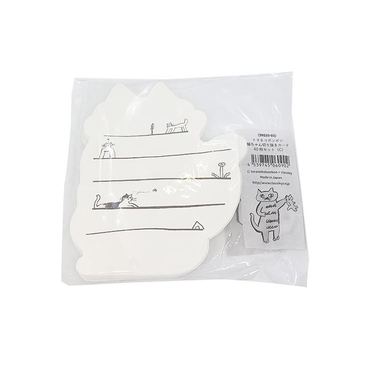 猫ちゃん切り抜きカード 40枚入 C C