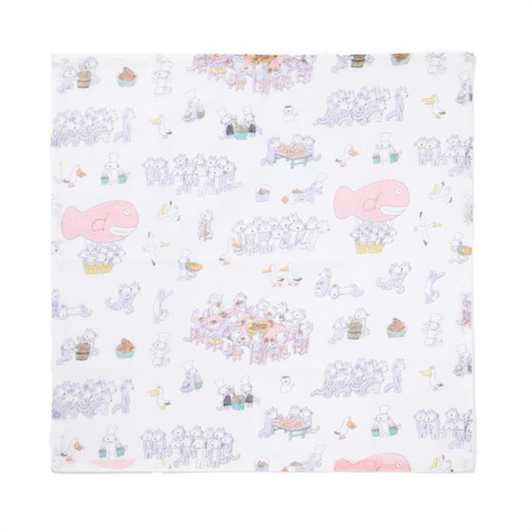 11ぴきのねこ 花ふきん 58×58cm 11ぴきのねこ