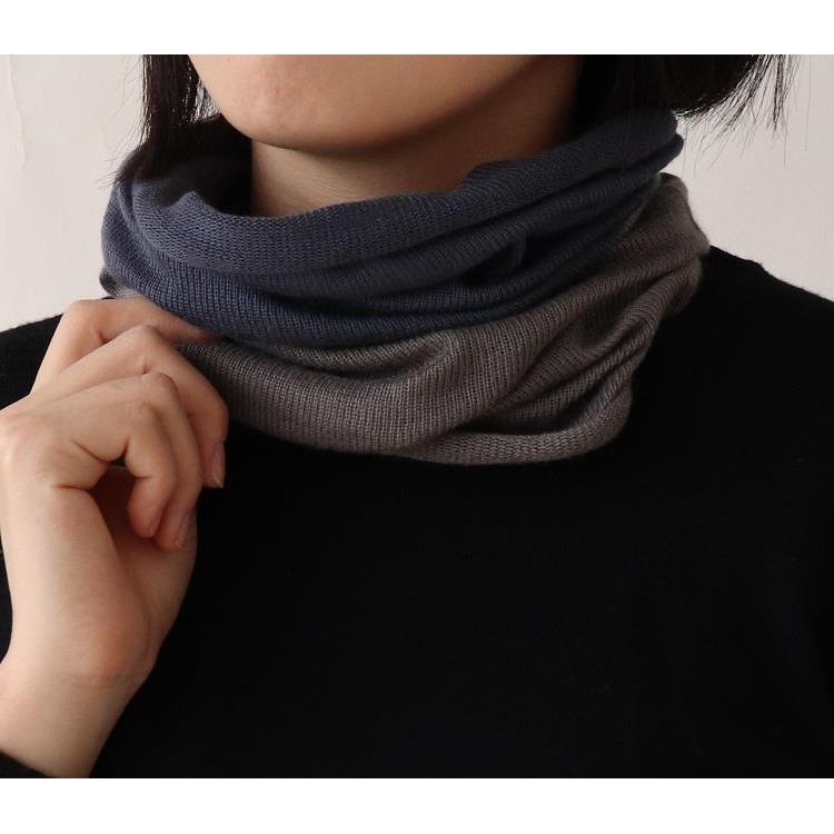 極暖シルク ネックウォーマー 紺×銀(紺×銀) コスメ＆ビューティー ロフトネットストア