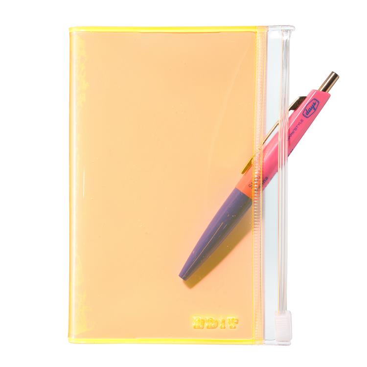 2026年4月始まり手帳 デイリー B7変形 EDiT クリアポケット ネオンオレンジ ネオンオレンジ
