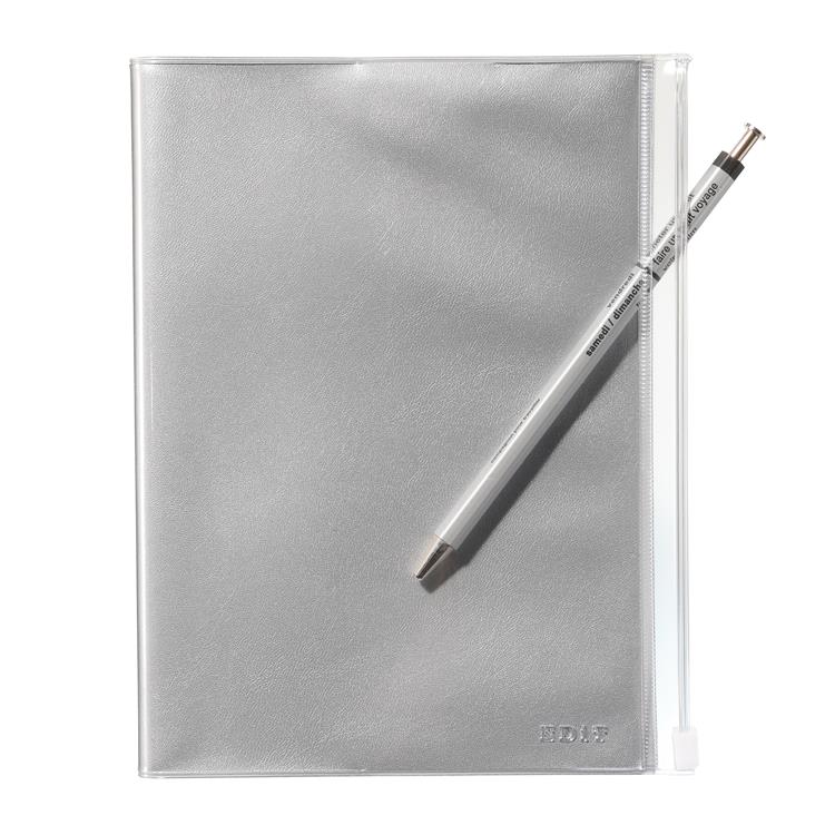 2026年4月始まり手帳 週間バーチカル セミA5 EDiT クリアポケット シルバー シルバー