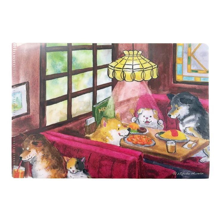 3Pクリアファイル A5 村田夏佳 しばいぬの休日 喫茶店【ロフト限定】 喫茶店