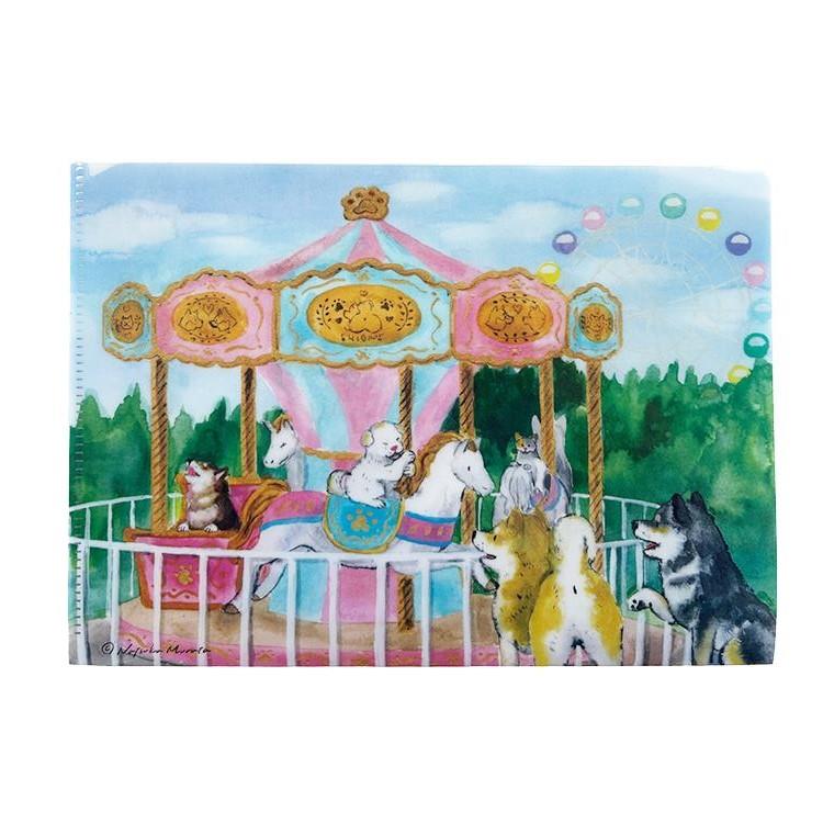 3Pクリアファイル A5 村田夏佳 しばいぬの休日 おでかけ【ロフト限定】 おでかけ