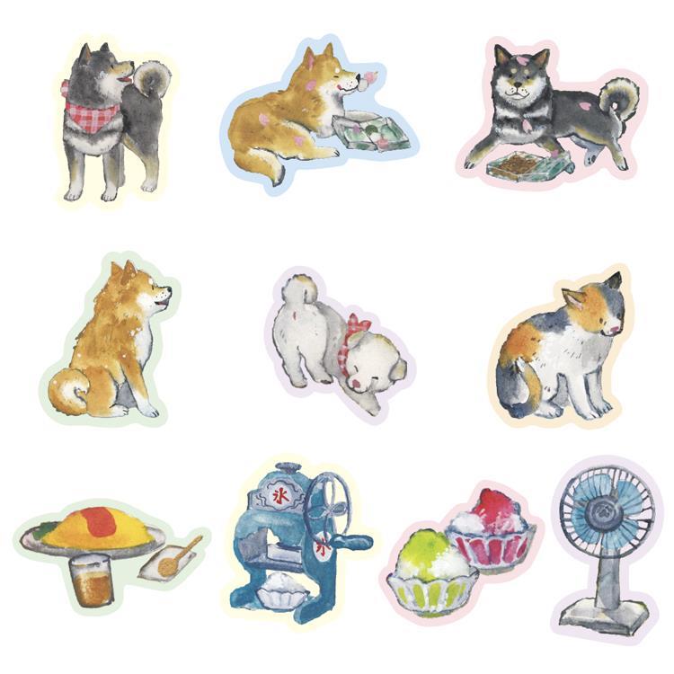 フレークシール 村田夏佳 しばいぬの休日 パステル【ロフト限定】 パステル