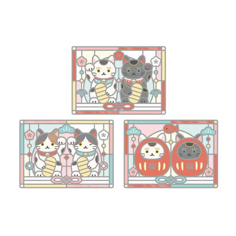 グラスパーラー ワイド 和柄 招き猫 招き猫