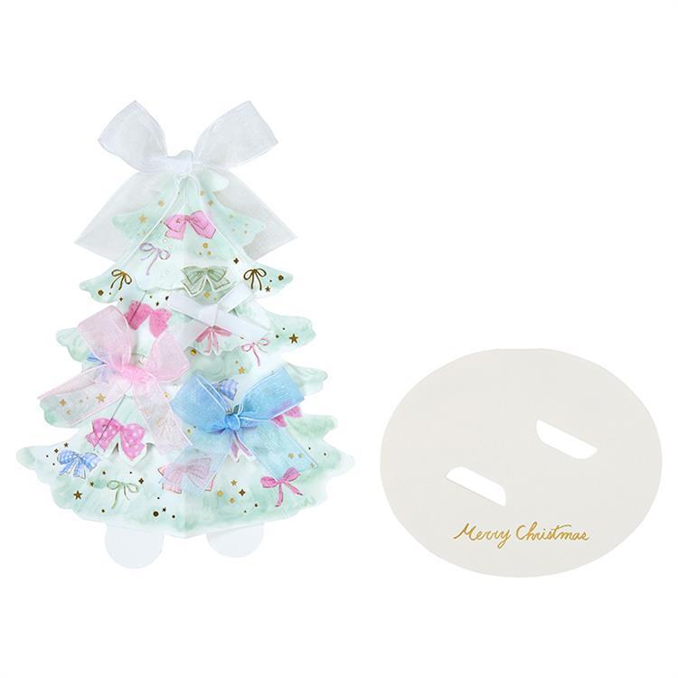 クリスマスカード 立体 リボンツリー