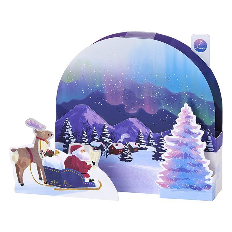 クリスマスメロディカード オーロラ