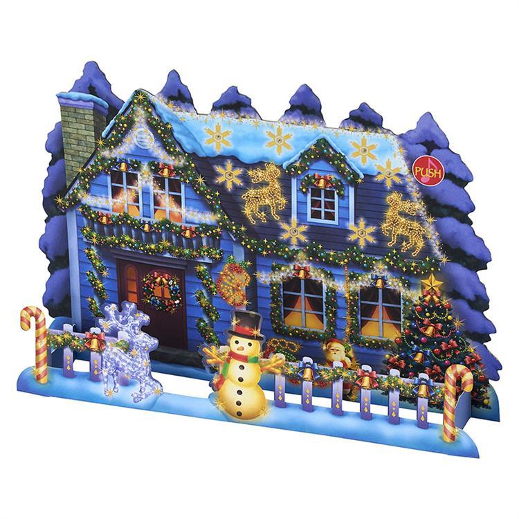 クリスマスメロディカード イルミネーションハウス