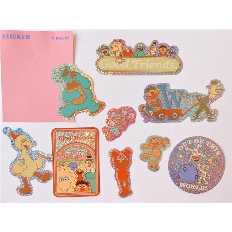 フレークステッカーセット セサミストリート 9枚入り