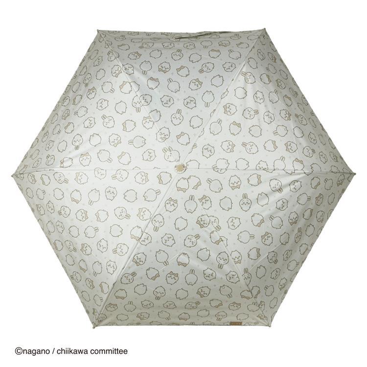 折りたたみ傘 晴雨兼用 ちいかわカラビナ 50cm ちいハチうさ ちいハチうさ