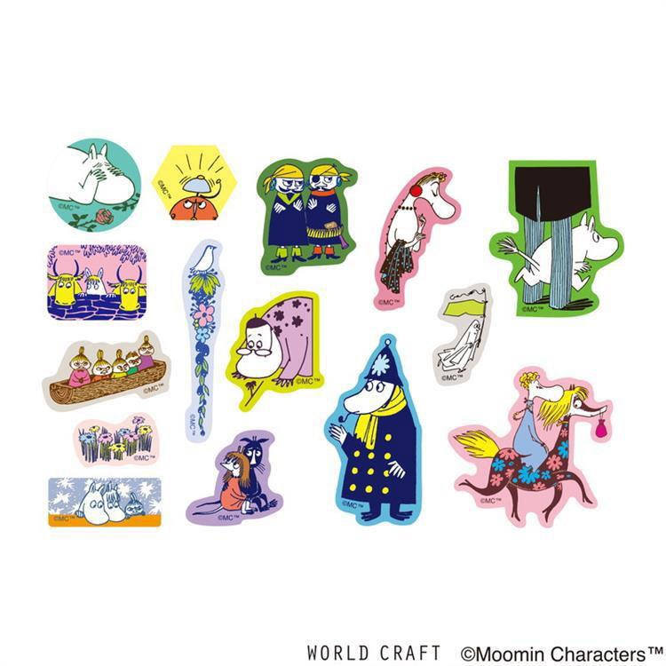 正式的 フレークシール ワールドクラフト WORLD CRAFT ムーミン ひょっこり 森とムーミンC MOFS-010 45枚入 