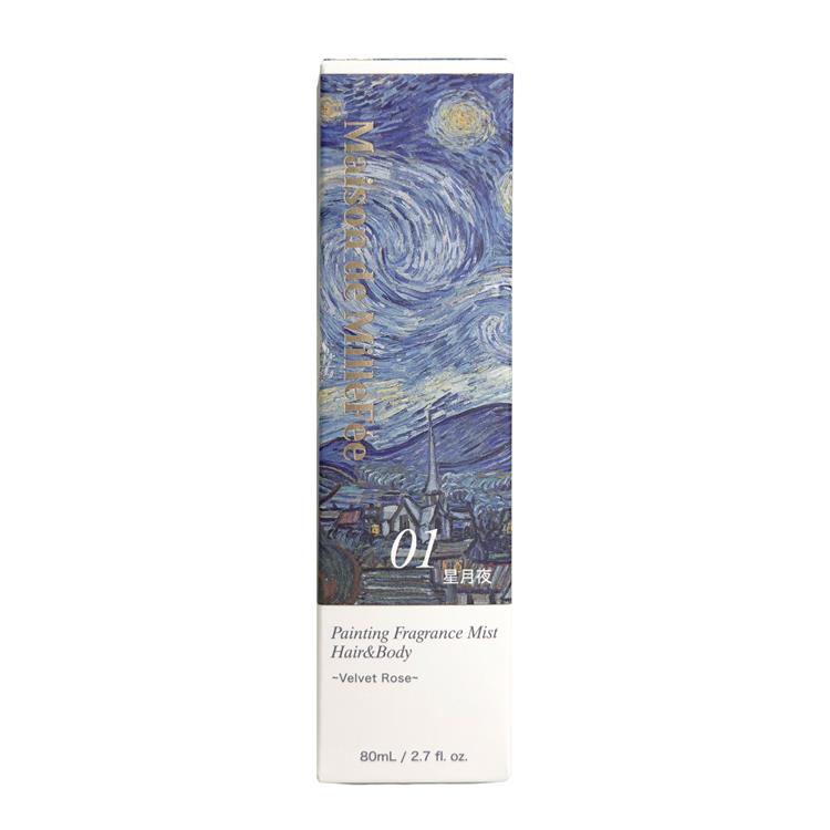 絵画フレグランスミスト ヘア&ボディ 01 星月夜 ~ヴェルベットローズ~ 80ml