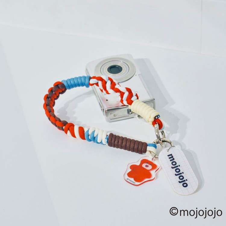macaroni edge × mojojojo ショートストラップ クマ クマ