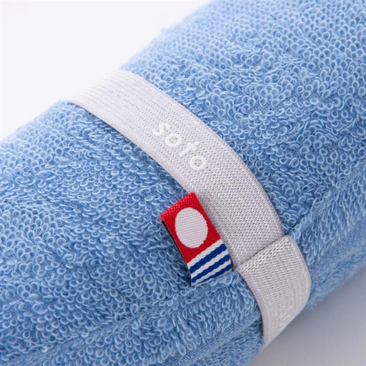 持ち歩き専用 コンパクトタオル 25×95cm ブルー(ブルー): ホーム