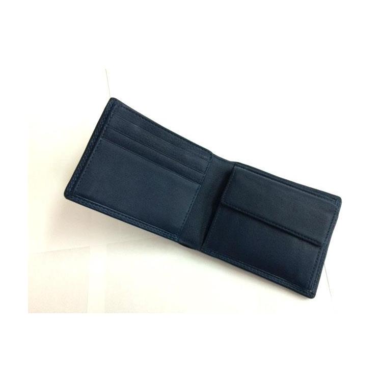 ジャパンホルス 二つ折り財布 ネイビー ネイビー